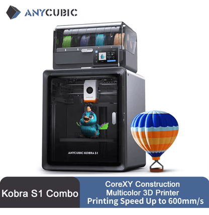 Anycubic Kobra S1 Combo Multi Color 3D Printer with Core XY High Speed and Precision Printing