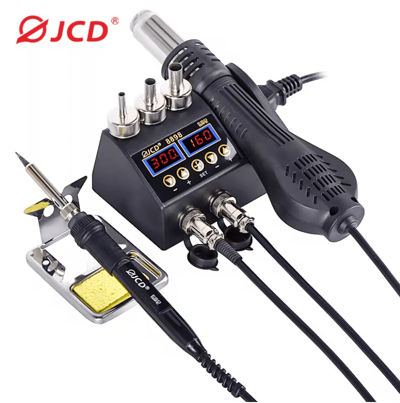 2 in 1 Soldering Rework Station 750W with LCD Display for PCB BGA SMD IC Repair