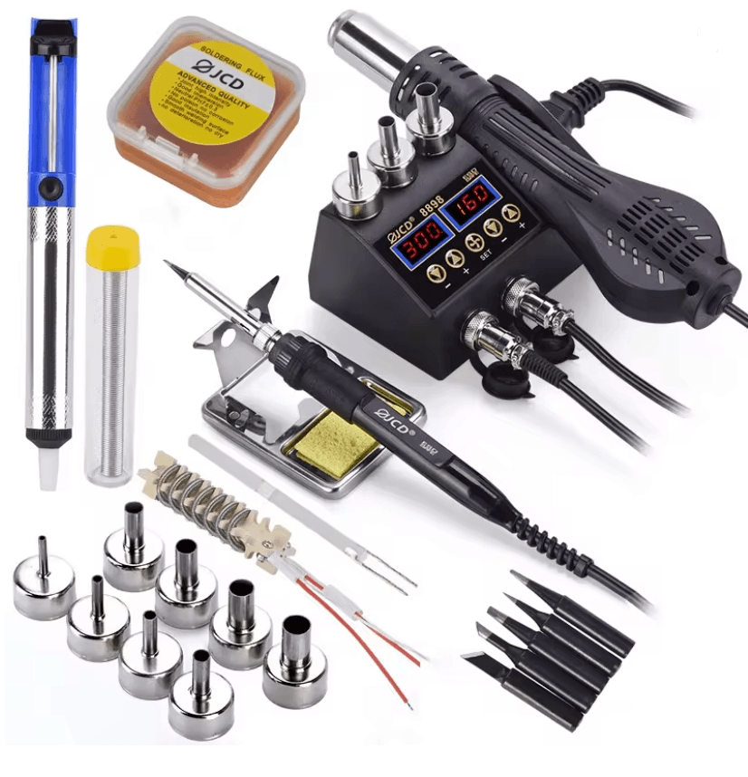 2 In 1 Soldering Rework Station 750W With LCD Display For PCB BGA SMD IC Repair 6