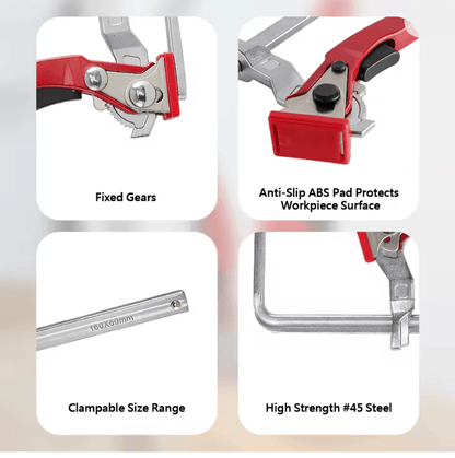 Allsome Quick Release Ratcheting Table Clamps For MFT And Guide Rail Systems 2 Pack 2