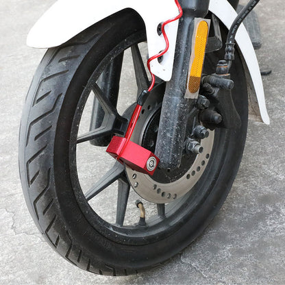 Anti-Theft Motorcycle Brake Disc Lock with Alarm, Scooter Reminder Cable, Bicycle Spring Rope & Storage Bag for Disc