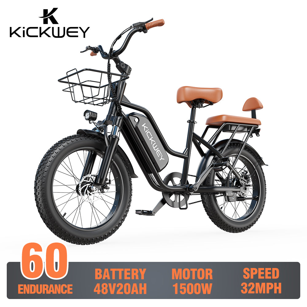 Electric Bike for Adults 1500W Peak Ebike, 32 MPH & 50-Mile Range Electric Mountain Bike with Removable Battery
