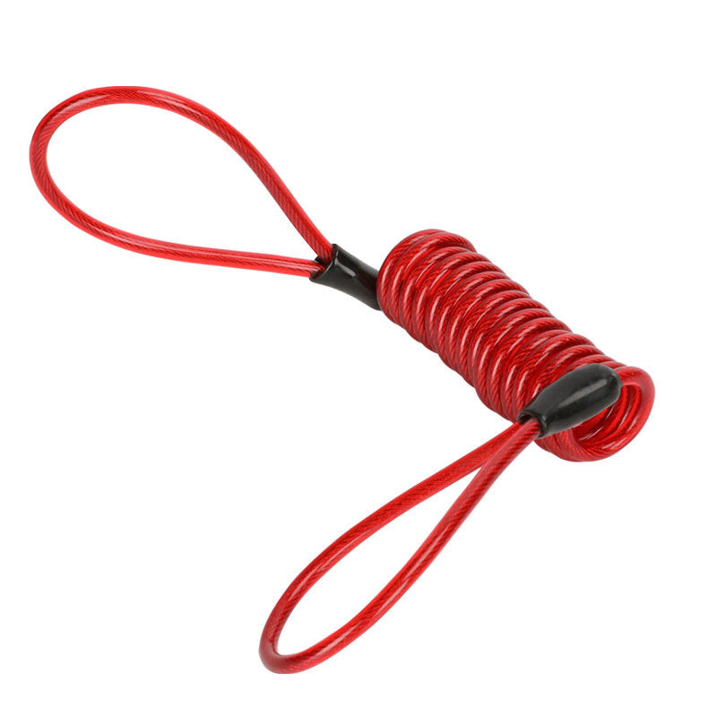 Anti-Theft Motorcycle Brake Disc Lock with Alarm, Scooter Reminder Cable, Bicycle Spring Rope & Storage Bag for Disc