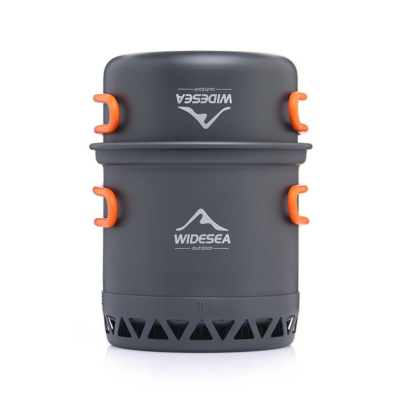 Widesea Camping Cookware Set, Lightweight Travel Heat Cooker Pot Kettle Tableware Outdoor Hiking Kitchen Equipment