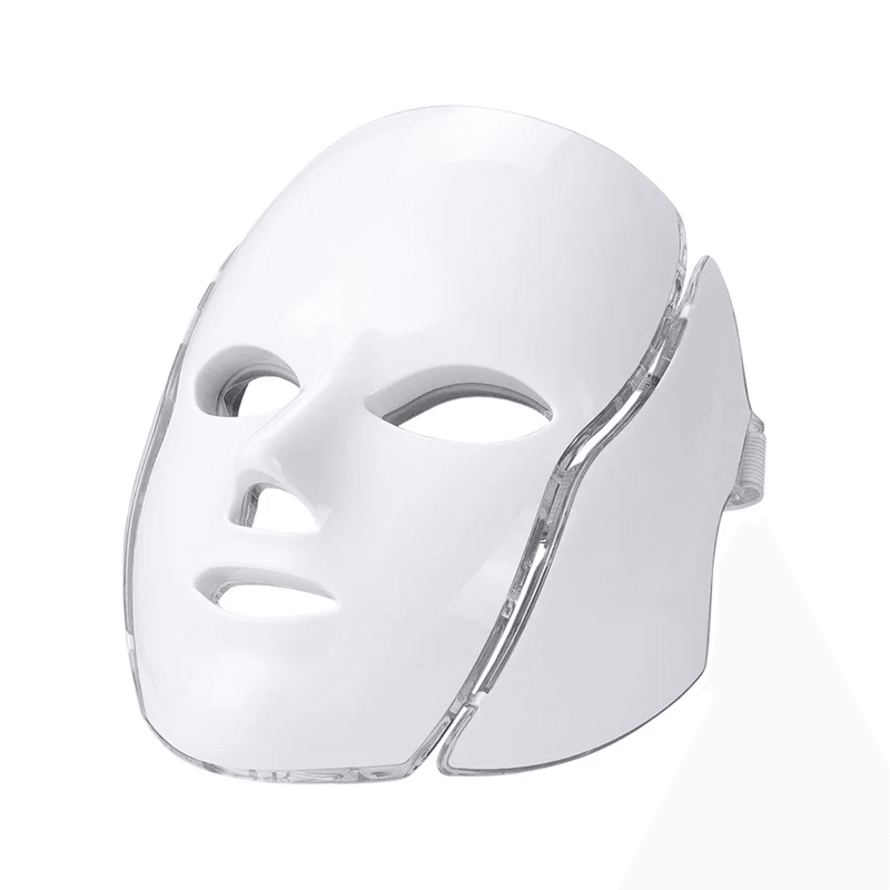Foreverlily 7 Color LED Light Therapy Mask with Neck Care for Skin Rejuvenation and Acne Treatment
