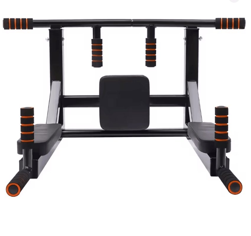 Heavy Duty Wall Mounted Pull Up Bar And Dip Station For Home Gym Strength Training 1