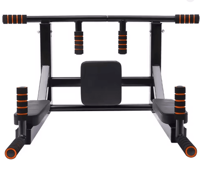 Heavy Duty Wall Mounted Pull Up Bar And Dip Station For Home Gym Strength Training 1