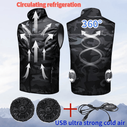 Summer Cooling Fan Vest – Lightweight Wearable Air Conditioner for Outdoor Comfort
