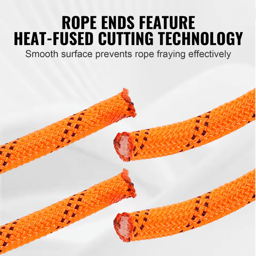 VEVOR 120FT Dual Weave Polyester Arborist Rope For Tree Work Climbing And Outdoor Utility 1