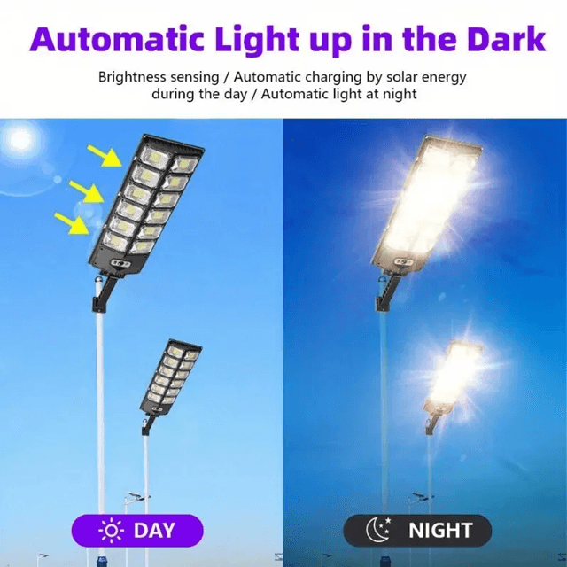 Ultra Bright 504 LED Solar Street Light With Motion Sensor And Remote Control For Outdoor Waterproo 1