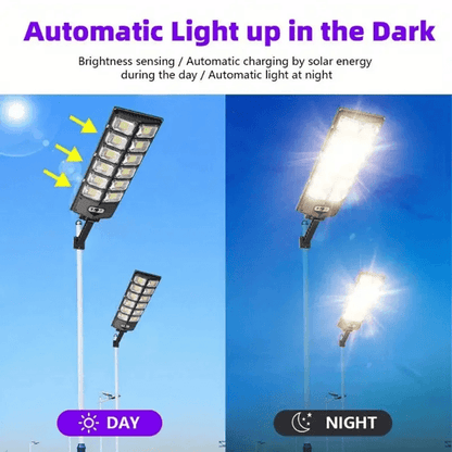 Ultra Bright 504 LED Solar Street Light With Motion Sensor And Remote Control For Outdoor Waterproo 1