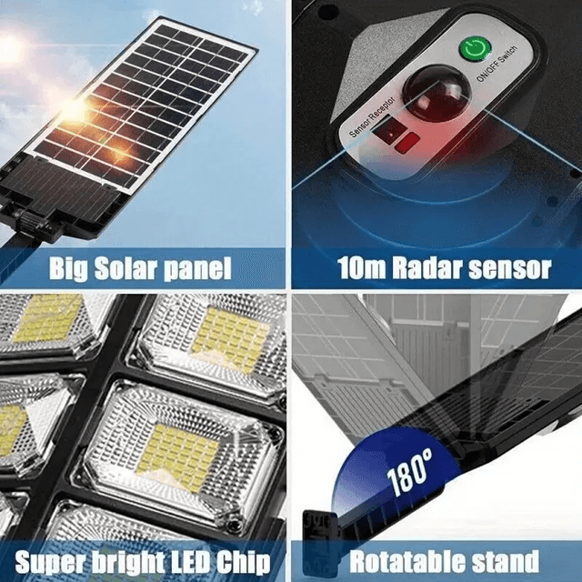 Ultra Bright 504 LED Solar Street Light With Motion Sensor And Remote Control For Outdoor Waterproo 2