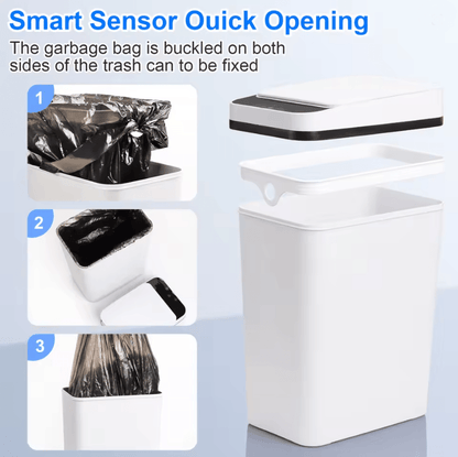2 Pack 12L Touchless Motion Sensor Trash Cans With Lid 1