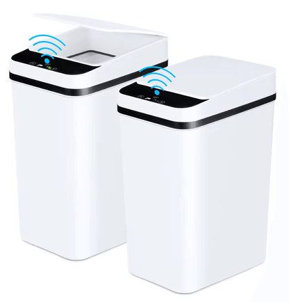 2 Pack 12L Touchless Motion Sensor Trash Cans with Lid