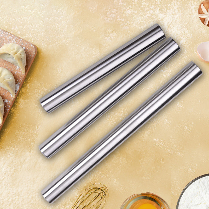 Nonstick Stainless Steel Rolling Pin For Baking Bread Pastry Pizza Cookies  Cannoli Premium Kitchen 1