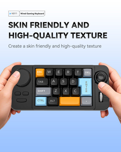 Programmable Wired Mechanical Keyboard with Volume Scroll Wheel, Game Joystick 19-Key Hot-Swappable Keypad for Mac