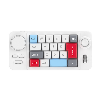 Programmable Wired Mechanical Keyboard with Volume Scroll Wheel, Game Joystick 19-Key Hot-Swappable Keypad for Mac