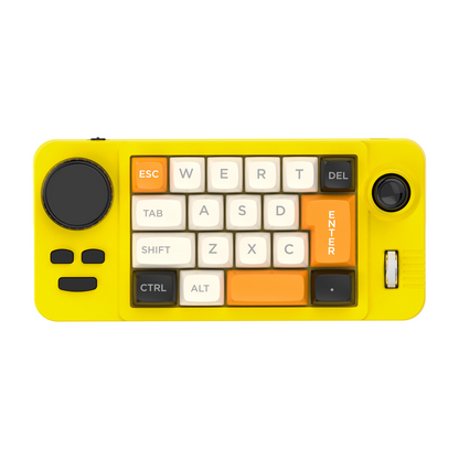 Programmable Wired Mechanical Keyboard with Volume Scroll Wheel, Game Joystick 19-Key Hot-Swappable Keypad for Mac