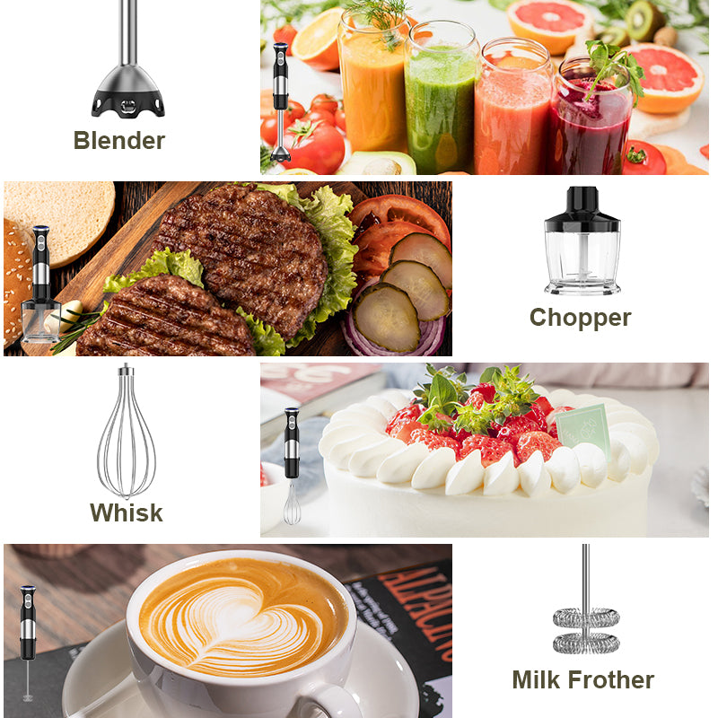 Immersion Blender 5in1 Handheld Blender ScratchResistant Blending Stick For Shakes Purees  Smoothie 2