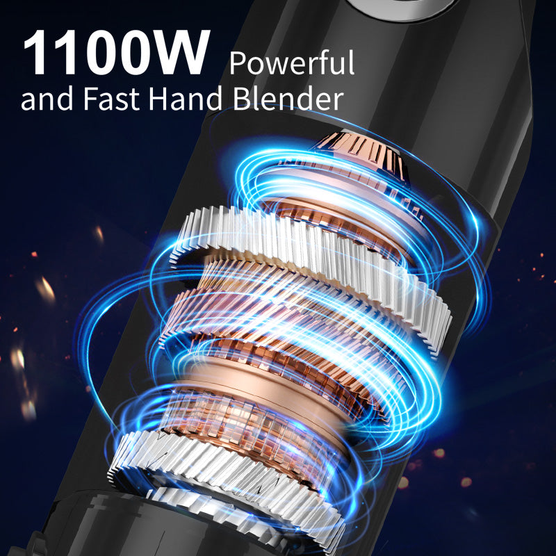 Immersion Blender 5in1 Handheld Blender ScratchResistant Blending Stick For Shakes Purees  Smoothie 4