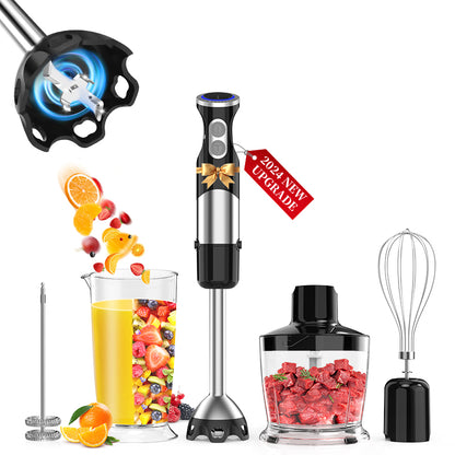 Immersion Blender 5-in-1 Handheld Blender, Scratch-Resistant Blending Stick for Shakes, Purees & Smoothies