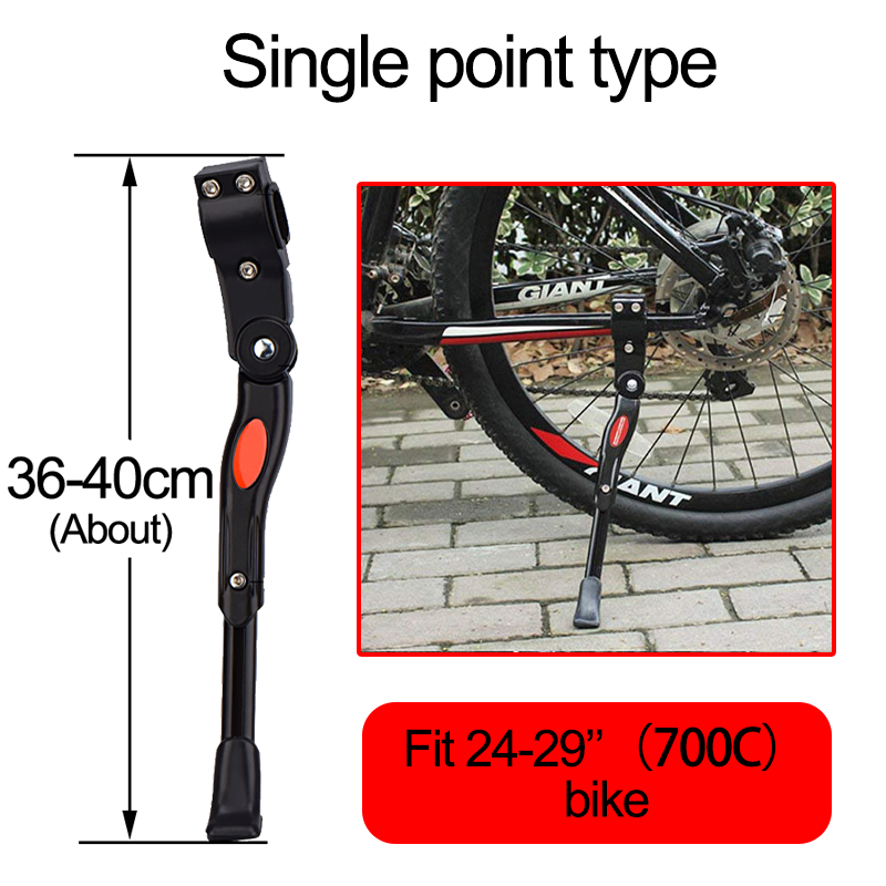 Adjustable Aluminum Kickstand for MTB & Road Bicycle, Rear Side Parking Rack Support for Mountain Bike