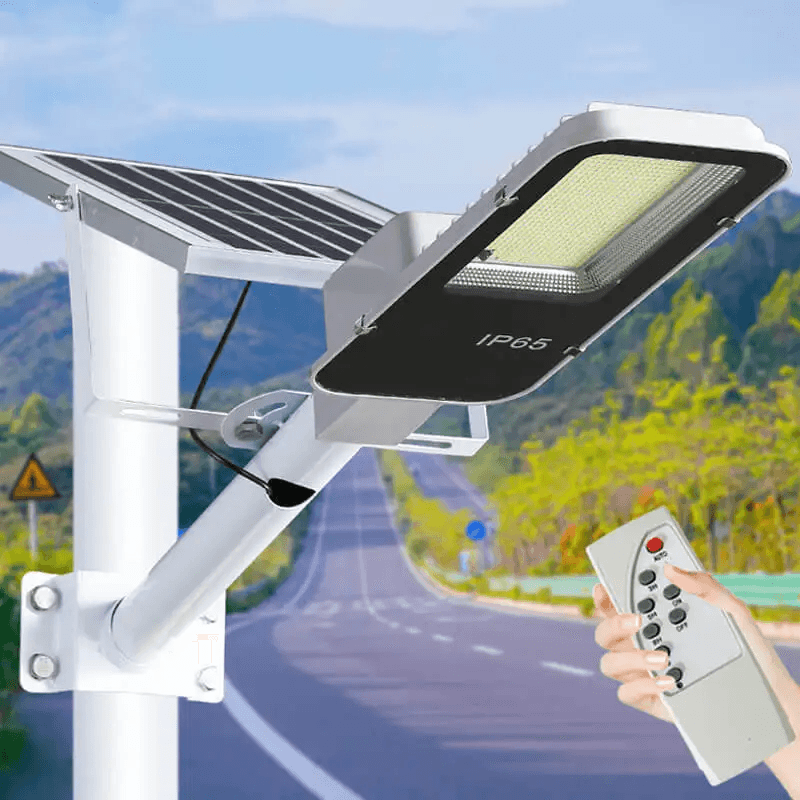 Aluminum Solar Street Light – High-Power Outdoor Lighting with 8000mAh Battery for Garage, Garden & Wall Mount Use