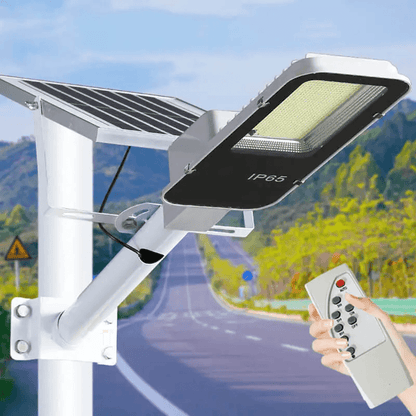 Aluminum Solar Street Light – High-Power Outdoor Lighting with 8000mAh Battery for Garage, Garden & Wall Mount Use
