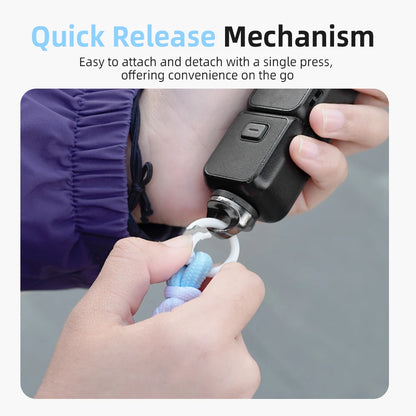 Adjustable Neck Strap Camera Lanyard with 1/4in Screw for Pocket 3, Insta360 X3 X4, GoPro, Anti-Lost Hanging Rope
