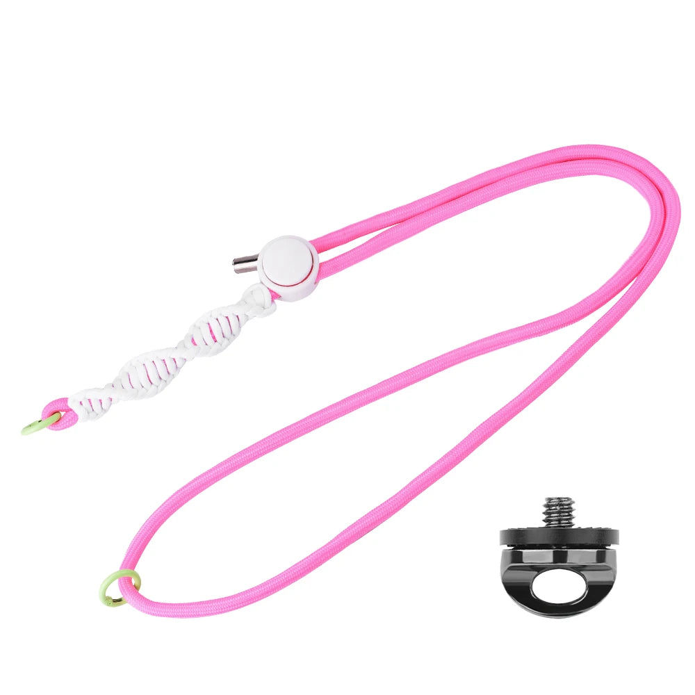 Adjustable Neck Strap Camera Lanyard with 1/4in Screw for Pocket 3, Insta360 X3 X4, GoPro, Anti-Lost Hanging Rope