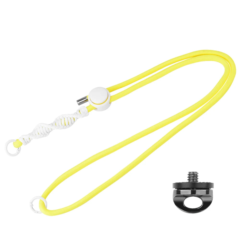Adjustable Neck Strap Camera Lanyard with 1/4in Screw for Pocket 3, Insta360 X3 X4, GoPro, Anti-Lost Hanging Rope