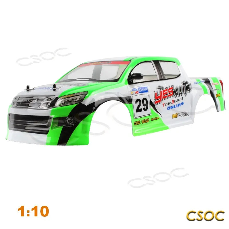 Off-Road 4WD RC Car Shell Kit, Remote Control Drift Racing Truck Body Accessories PVC Shell for High-Speed RC Truck Toy