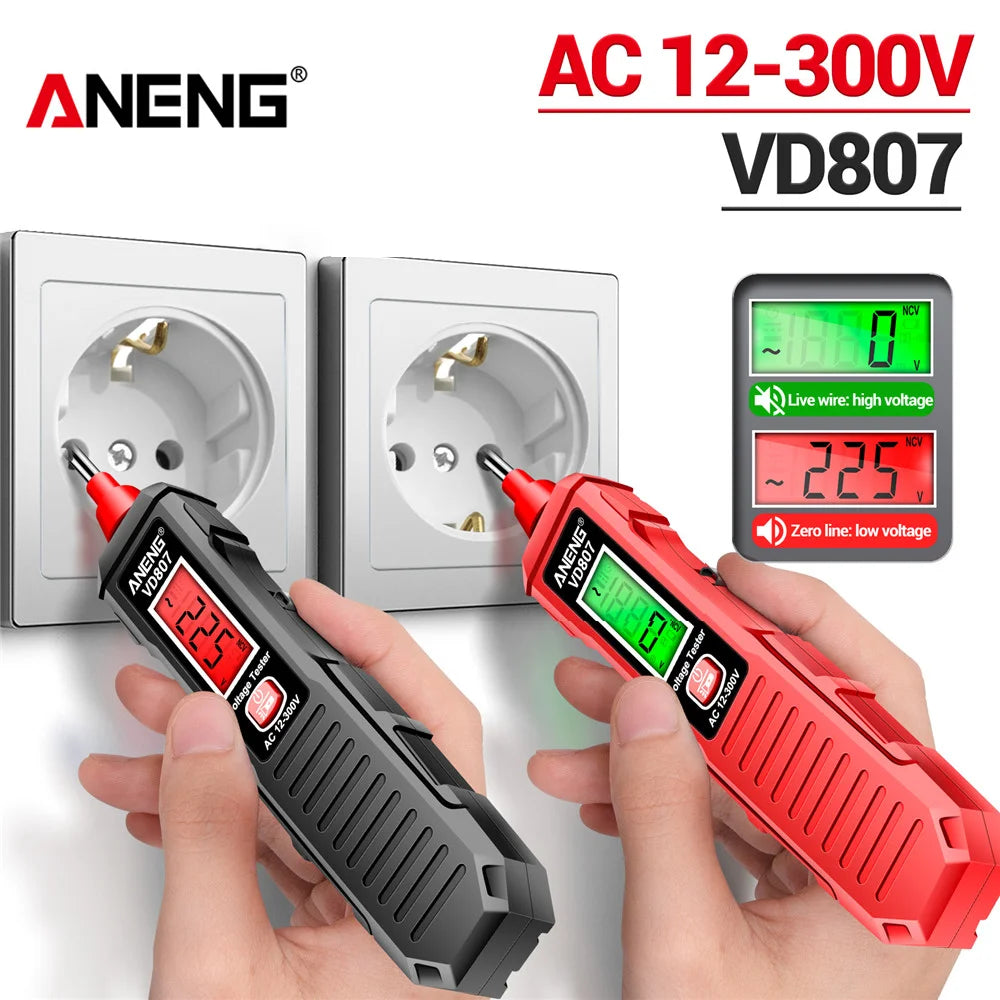 One-word Induction Portable Electric Pen Tester 50/60Hz NCV Sensor, Smart AC 12-300V Non-Contact Voltage Detector Wire