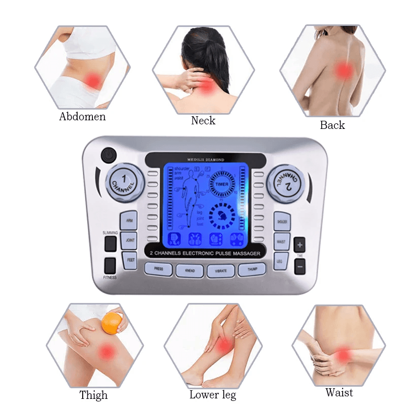 Rechargeable TENS EMS Massager  FullBody Pain Relief  Muscle Stimulator 2
