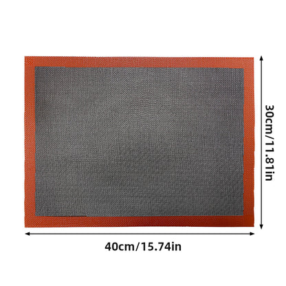 High Temp Silicone Grill Mat Baking Tray Reusable NonStick Cookie Bread Mat For Oven Microwave Brea 6