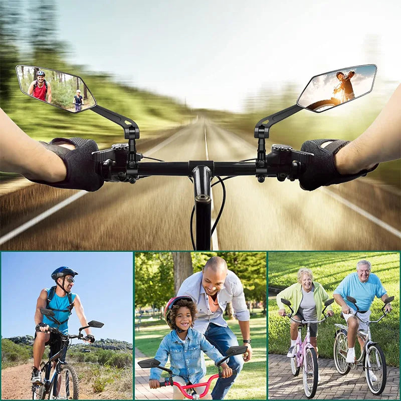 Adjustable Rotatable Bike Rear View Mirror Reflector Clear Rearview Handlebar Mirror For Bicycle El 5