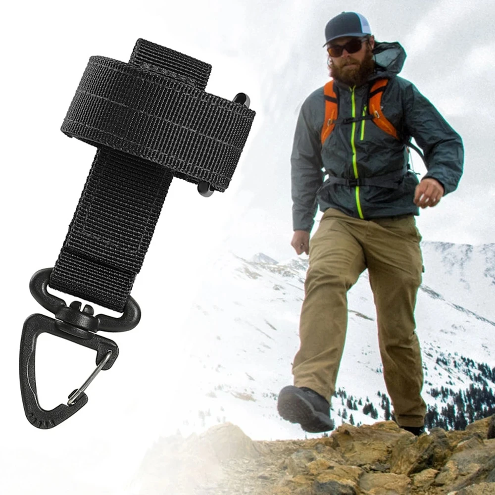 Tactical Nylon Gloves Hook Safety Clip MultiUse Outdoor Camping Hanging Buckle For Climbing Work Gl 1