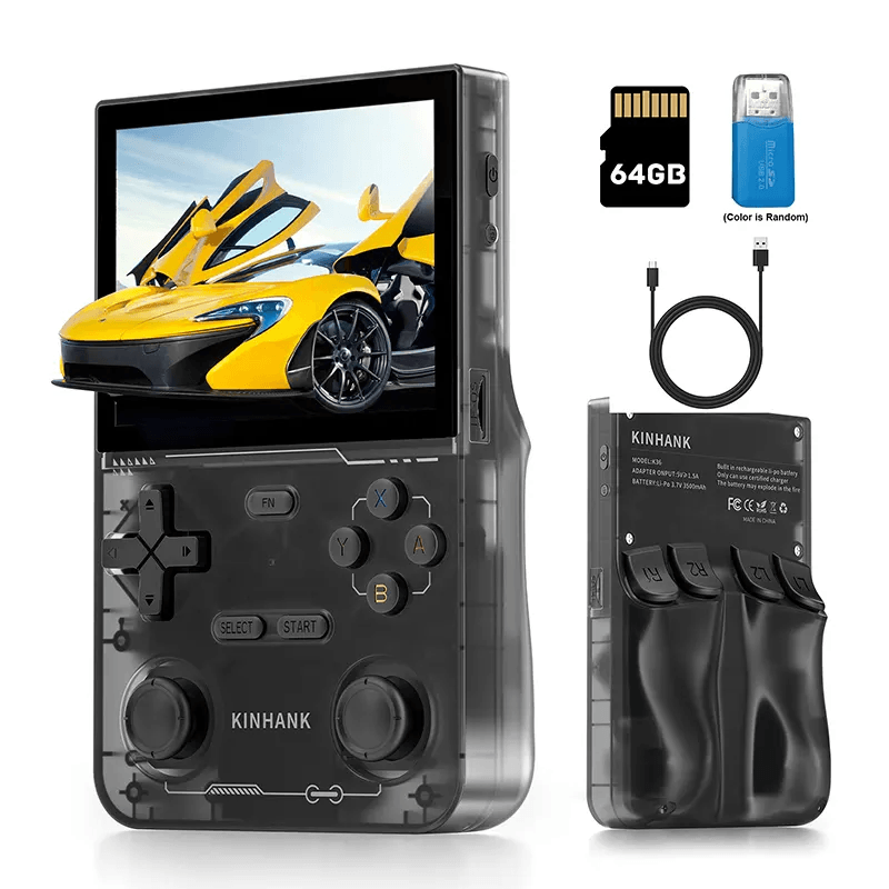 GAMINJA K36 Retro Handheld Game Console  35 IPS Screen 64GB 16000 Classic Games 4