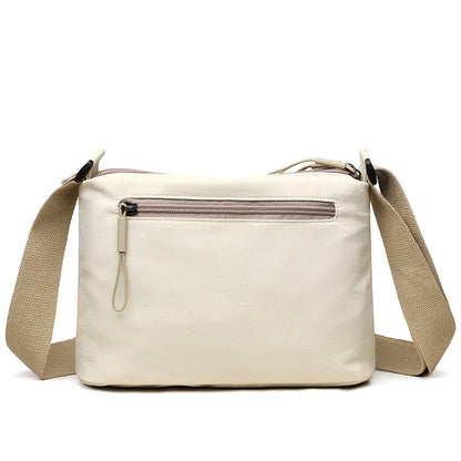 Women High Capacity Shoulder Crossbody Bag with 3 Main Pockets, Canvas Multi-Pocket Purse Handbag for Mothers, Travel