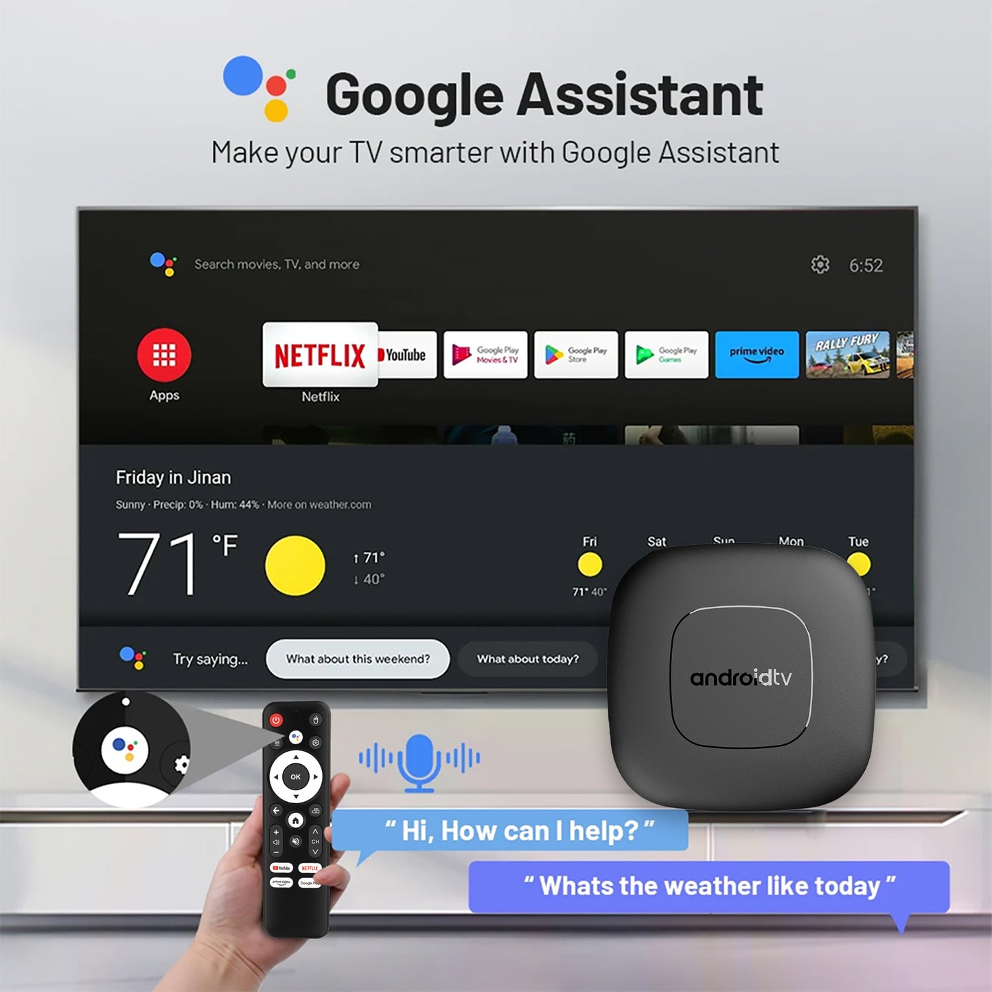 Android13 TV Box T1 With Allwinner Google Assistant Netflix Streaming Media Player Dual Band WiFi 3