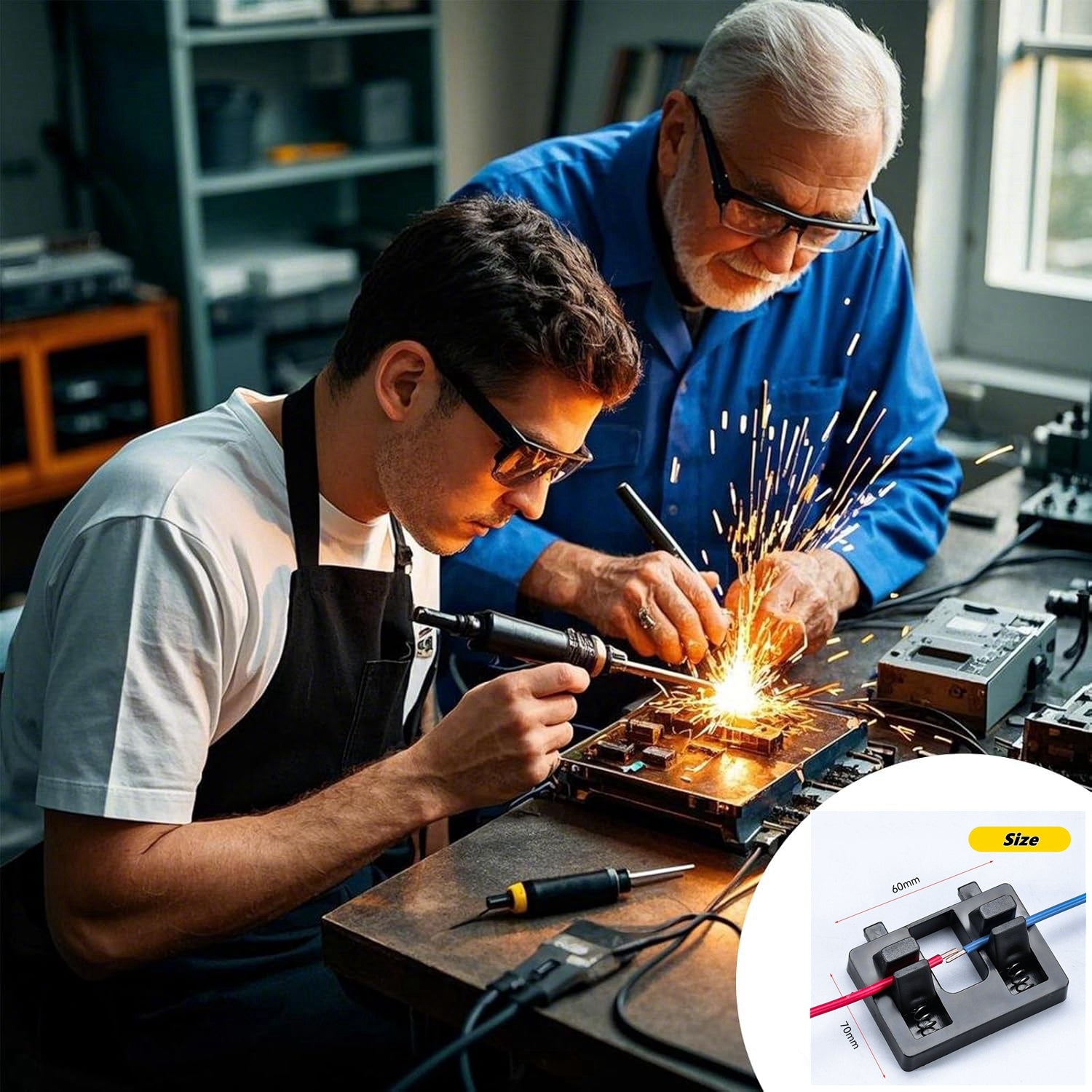 Welding Wire Fixture with Adjustable Suction Bracket, Soldering Table Clamp for Motherboard Repair & Precision Welding