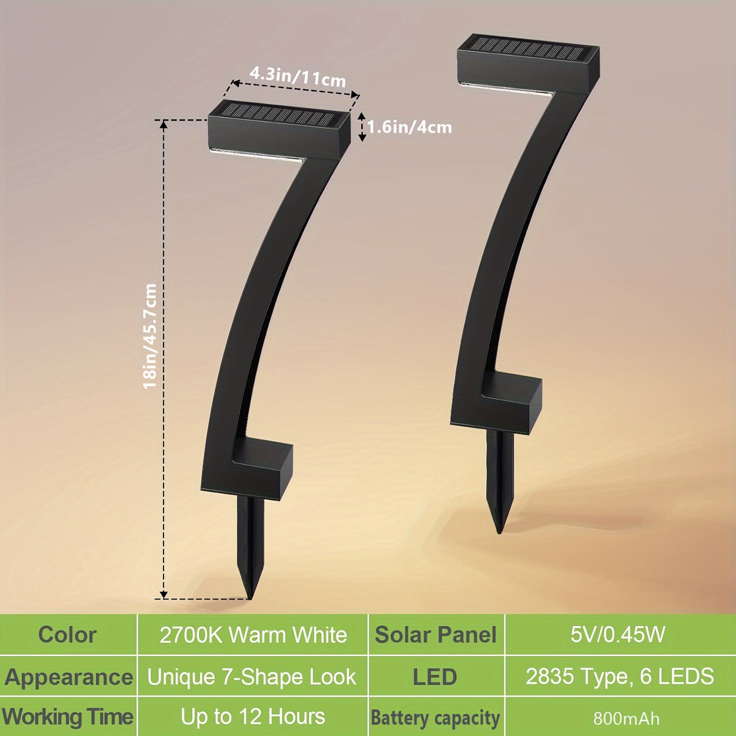 Bright Solar Outdoor Lights Pathway, 6-Pack Waterproof LED Solar Garden Lights with Auto On/Off for Outside Landscape
