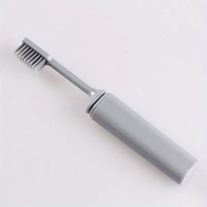 Folding Charcoal Travel Toothbrush, Compact, Portable, & Hygienic Toothbrush Ideal for Camping, Hiking & On-the-Go Oral