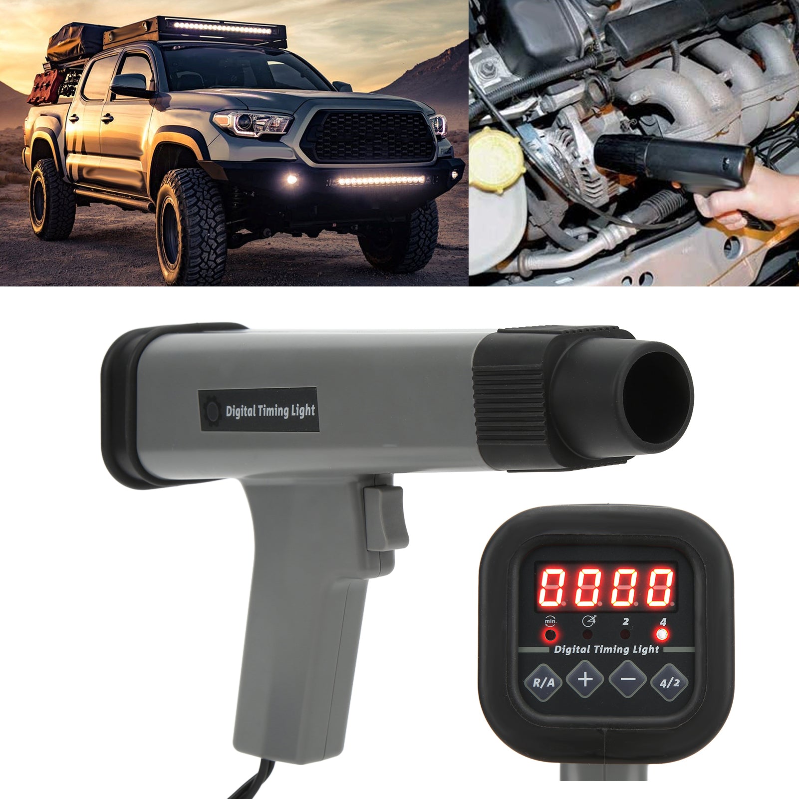 Inductive Digital Engine Timing Light, Ignition Strobe Timing Tool for Car, Motorcycle, Marine Engine Tune-Up