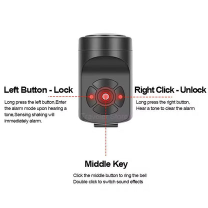 USB Rechargeable Electric Bike Bell With AntiTheft Alarm 4