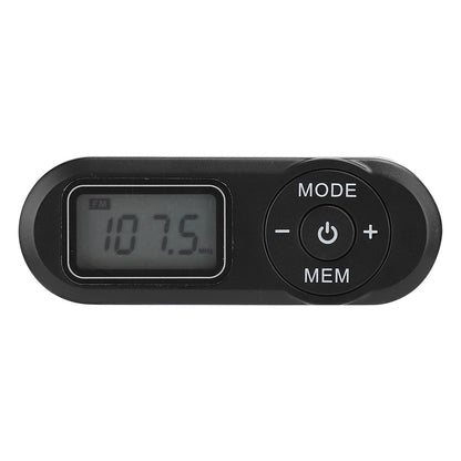 Mini DSP Digital FM Radio with 1.1 Inch LCD Display, Portable Black Music Player with Earphone, Battery Powered Pocket