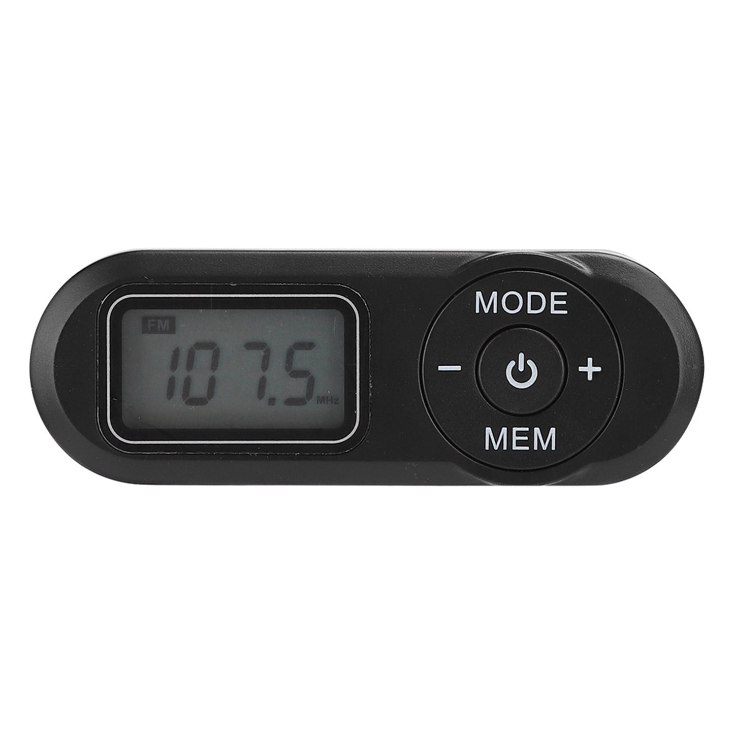 Mini DSP Digital FM Radio with 1.1 Inch LCD Display, Portable Black Music Player with Earphone, Battery Powered Pocket