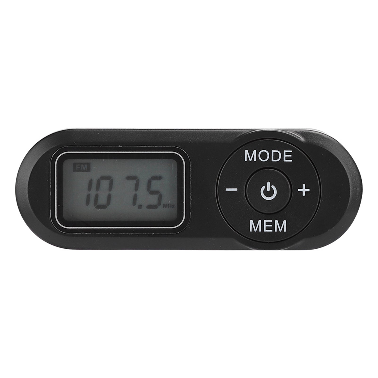 Mini DSP Digital FM Radio with 1.1 Inch LCD Display, Portable Black Music Player with Earphone, Battery Powered Pocket