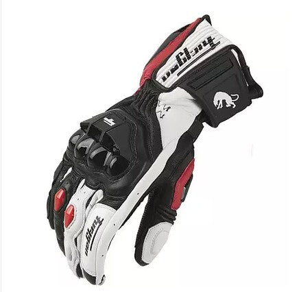 Men Leather Motorcycle Gloves, Windproof Motocross Mittens Touch Screen Motorbike Safety Protection