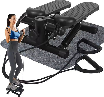 Mini Stepper Pedal Exerciser with LCD Monitor and Resistance Bands